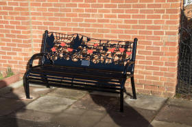 Picture showing memorial bench installed in 2018